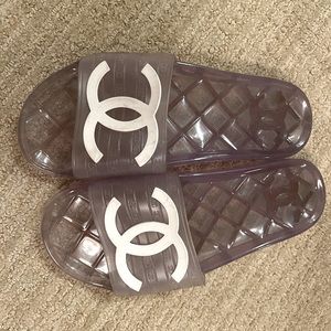 Chanel clear pool slides